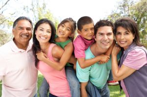 Multi-Generational Family Smiling for Camera